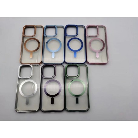 Coque Transparent Couleur Magnétique pour iPhone 12/12 Pro